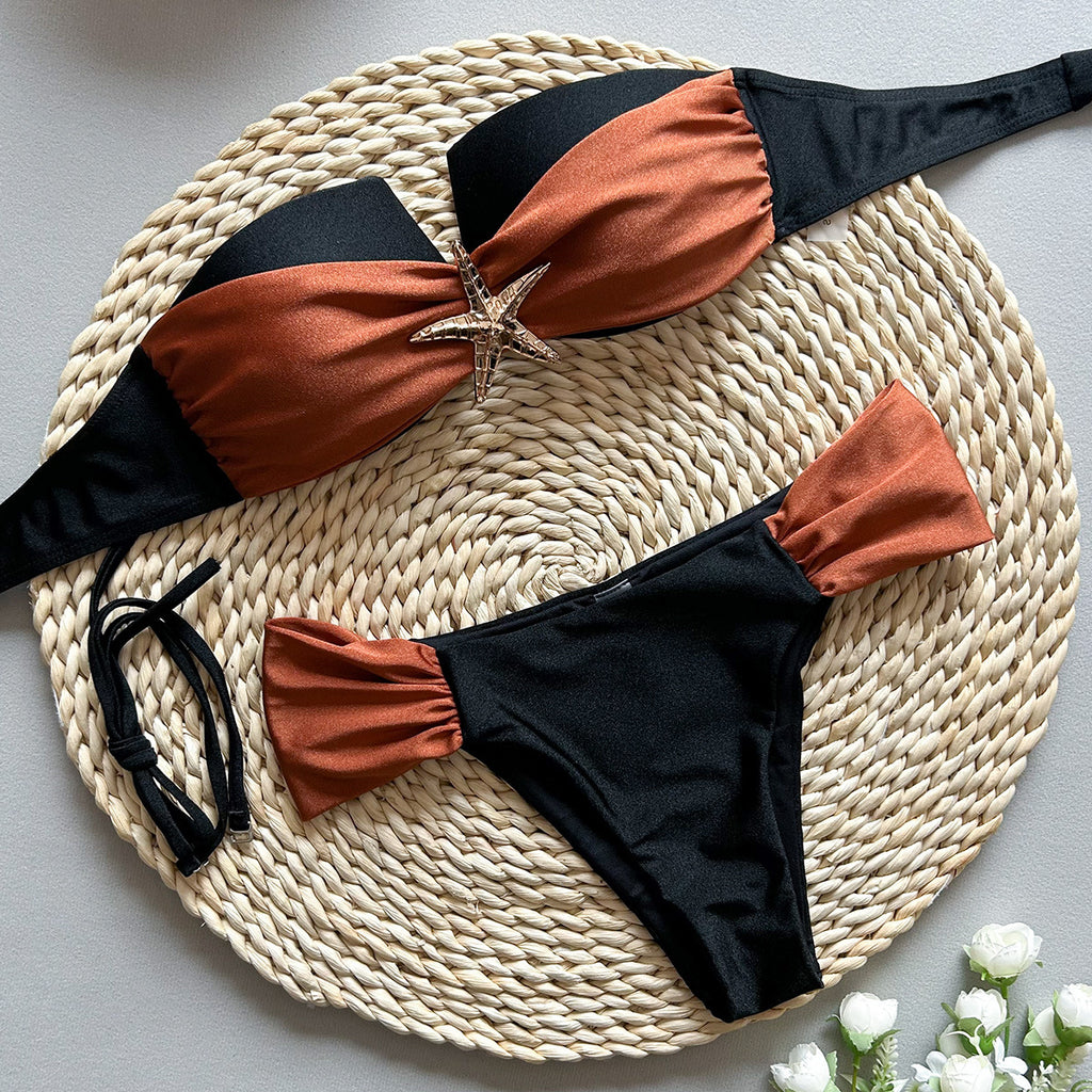 The Sardinia Starfish Bandeau Bikini Set