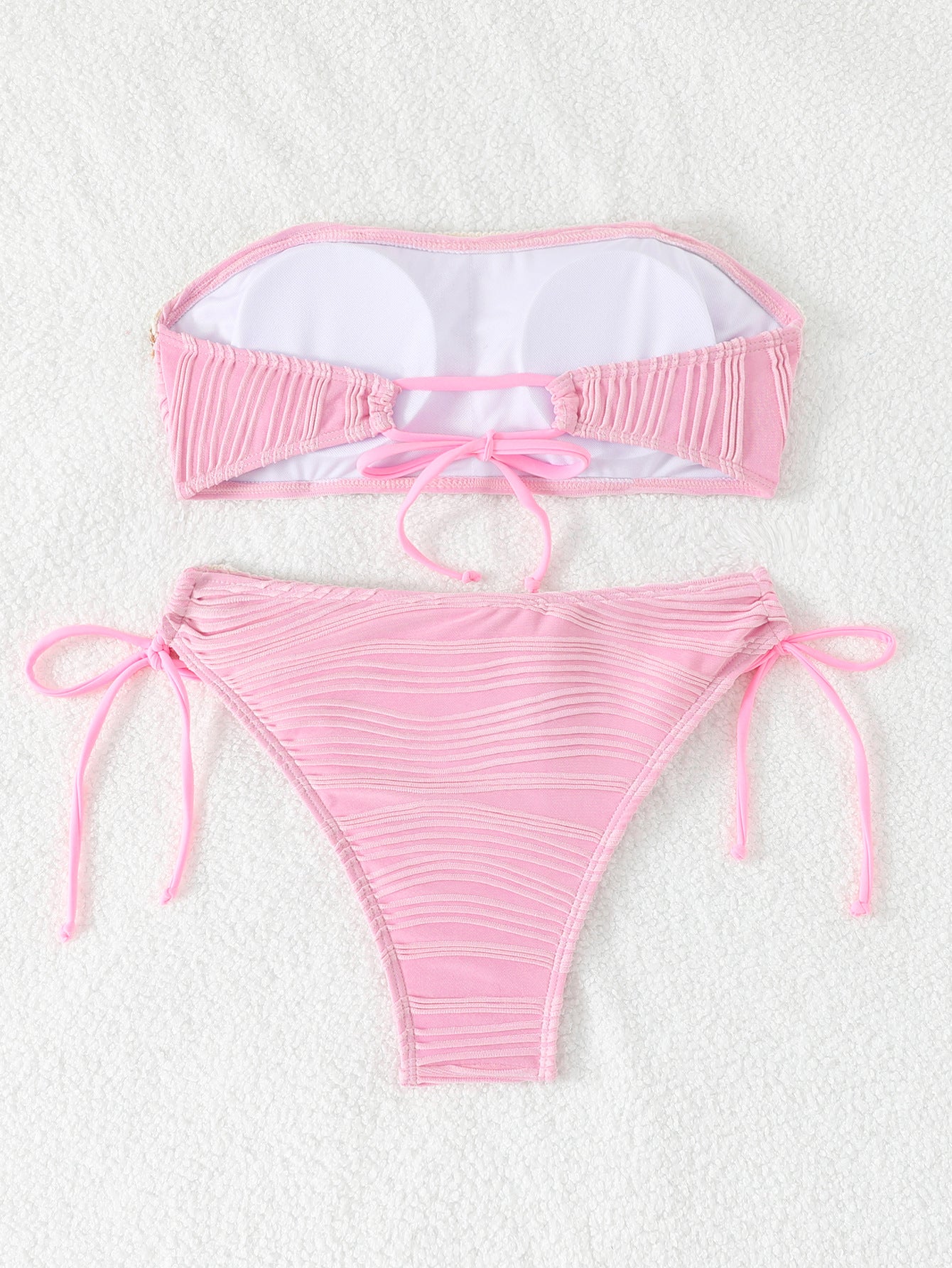 The Mykonos Shell-Trim Strapless Bikini Set
