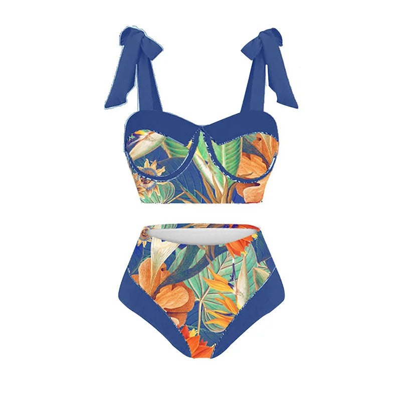 The Palermo Tropical Bikini & Sarong Set