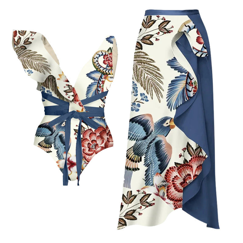 The San Remo Floral Swimsuit & Wrap Set