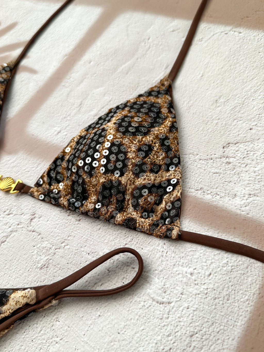 The Gia Shimmer Sequins Leopard Bikini Set