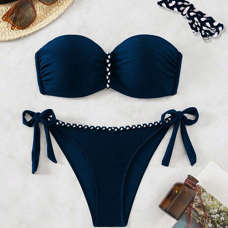 The Ibiza Braided Bandeau Bikini Set