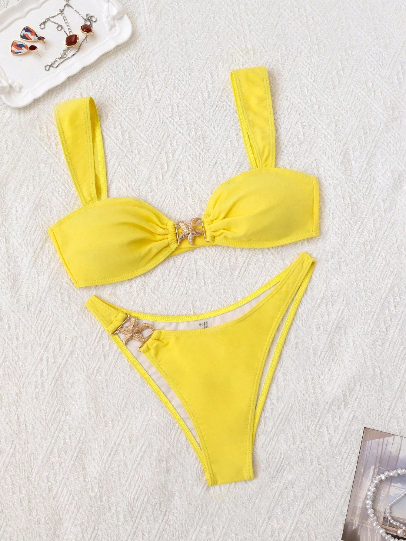 The Valencia Gold Hardware Bikini Set