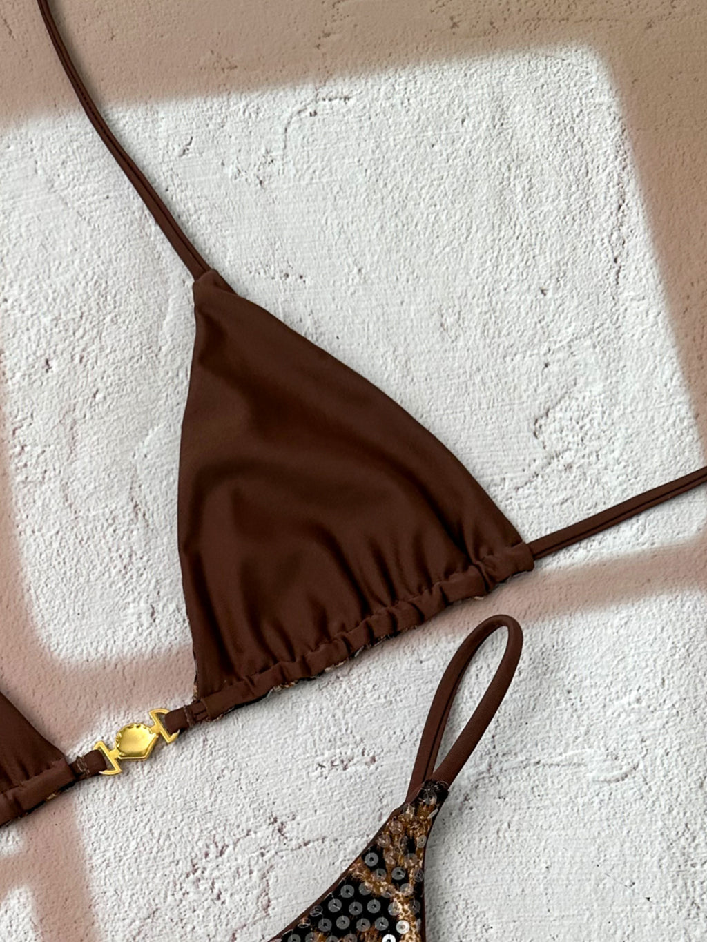 The Gia Shimmer Sequins Leopard Bikini Set