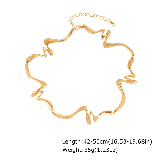 The Atelier Organic Wave Neckband & Bangle Jewellery Set