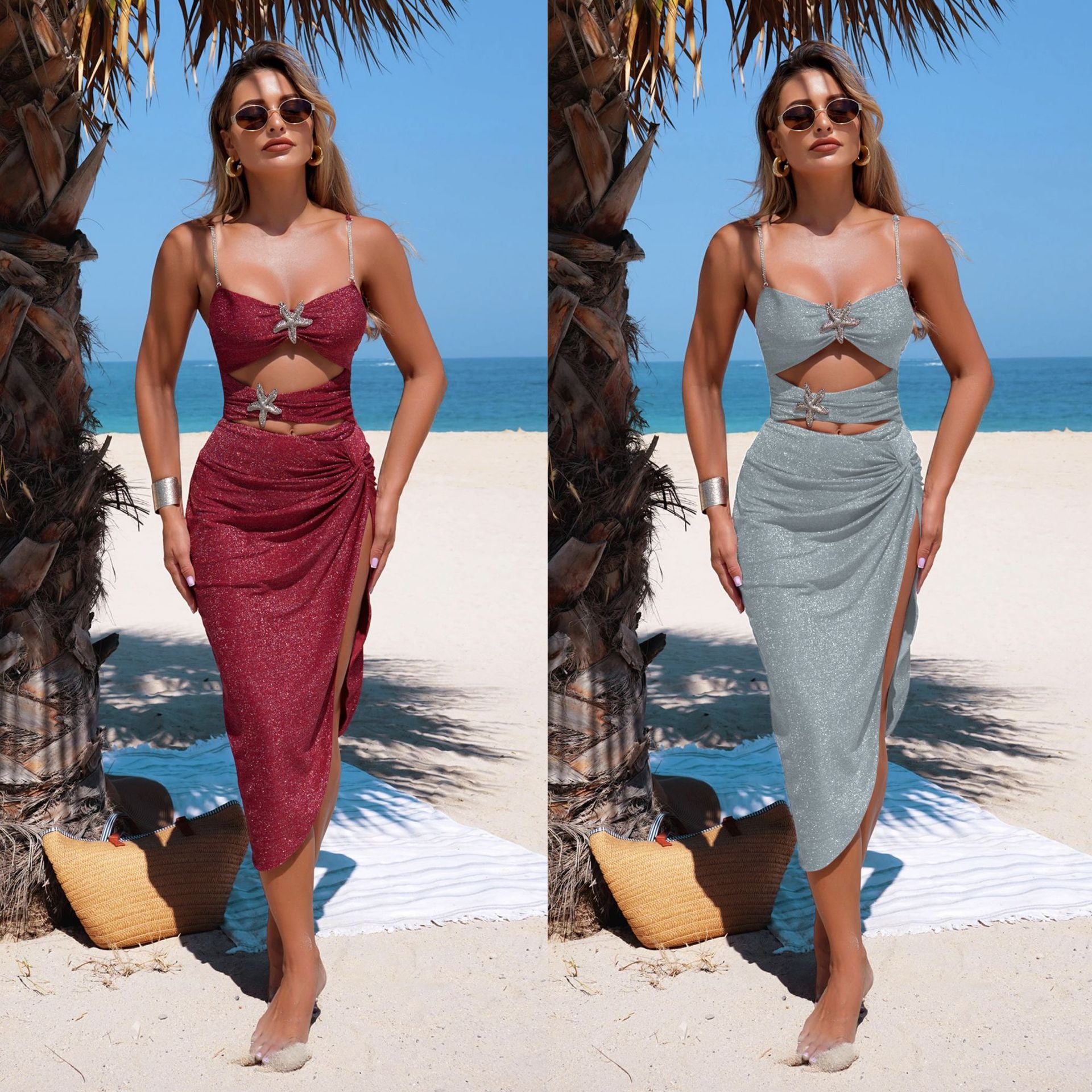 Bikini sexy women gather in swimsuits
