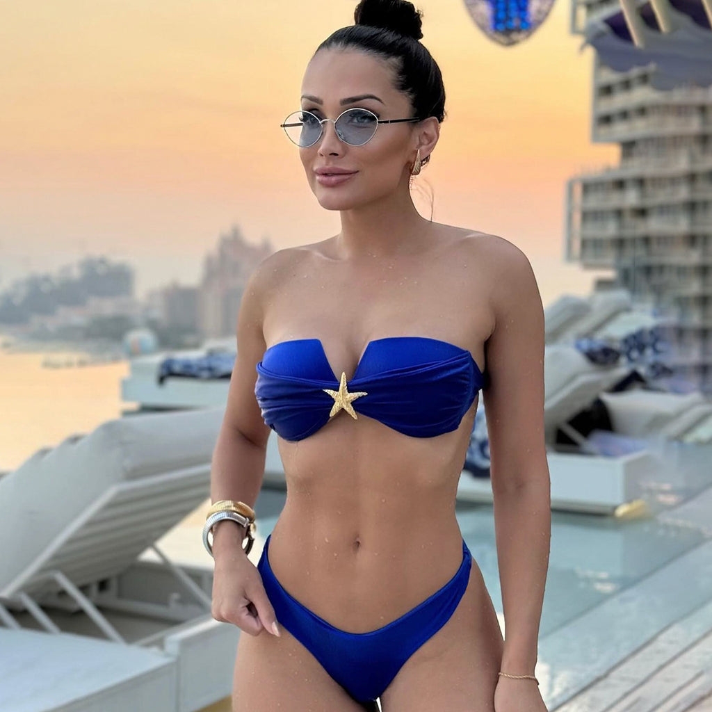 The Sardinia Starfish Bandeau Bikini Set