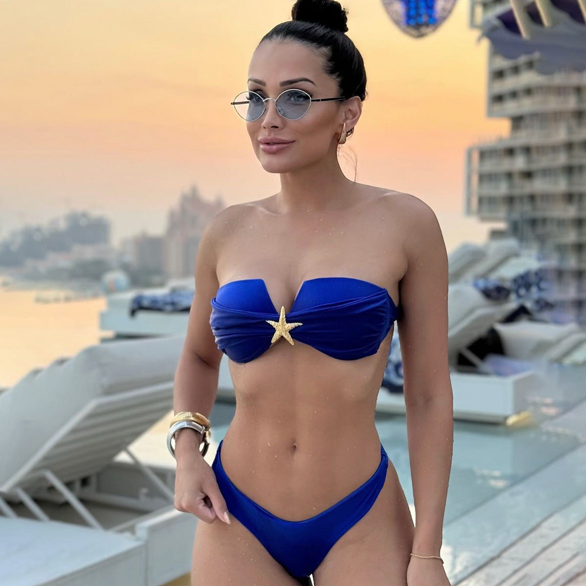 The Sardinia Starfish Bandeau Bikini Set