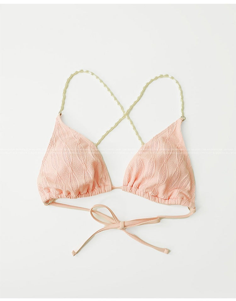The Riviera Blush Triangle Bikini Set