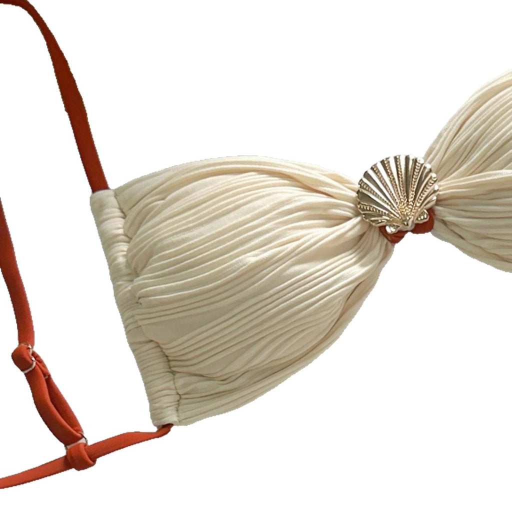The Seashell Plissé Bandeau Bikini Set