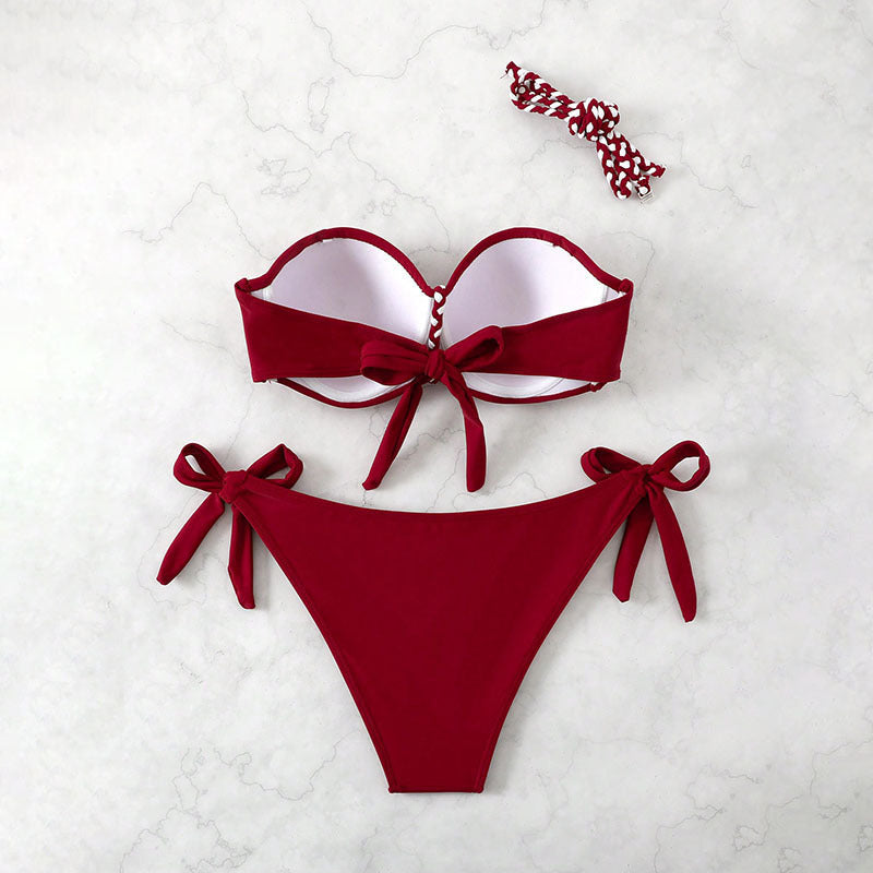 The Ibiza Braided Bandeau Bikini Set