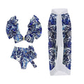 The Azure Palm Ruffled Bikini & Sarong Set