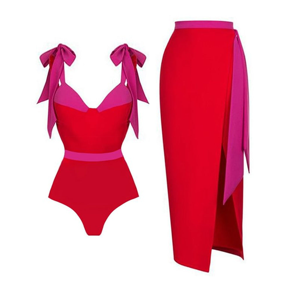 The Positano Bow One-Piece & Sarong Set