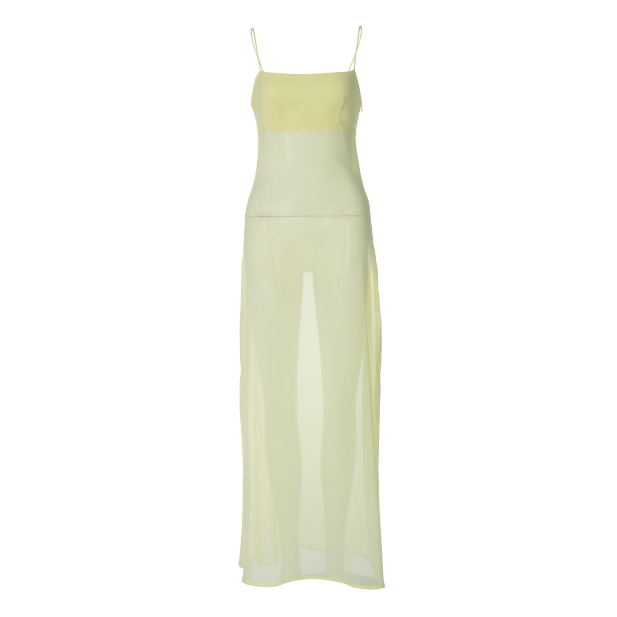 Sexy Sheer Mesh Fitted One-Shoulder Strap Dress for Women