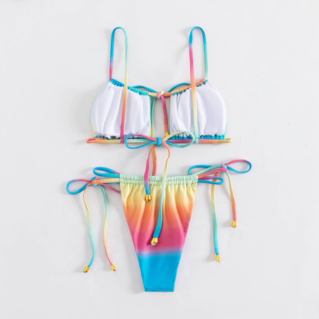 The Bali Sunset Ombré String Bikini Set