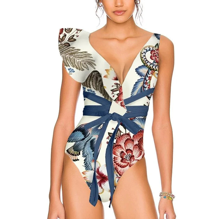 The San Remo Floral Swimsuit & Wrap Set