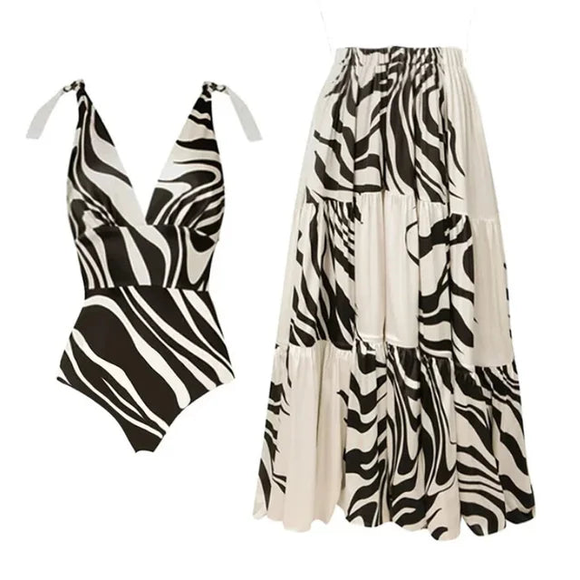 The Idube Safari Swimsuit & Sarong Set