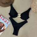 The Monaco Gold Hardware Underwire Bikini Set