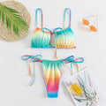 New style swimsuit ladies strap foreign trade European and American small clear three point sexy beach bikini